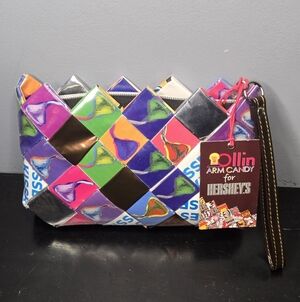 Nahui Ollin "Arm Candy" wristlet clutch bag made from upcycled Hershey's Kisses